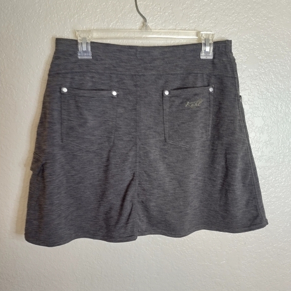 KUHL Womens Mova Cargo SKORT Dark Charcoal Gray, Golf Hiking sz M - Picture 6 of 7